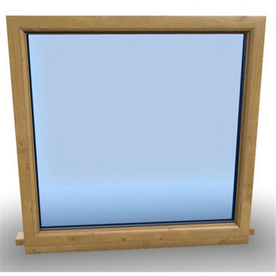 1095mm (W) x 1145mm (H) Wooden Stormproof Window - 1 Window (NON Opening) - Toughened Safety Glass