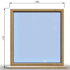 1095mm (W) x 1195mm (H) Wooden Stormproof Window - 1 Window (NON Opening) - Toughened Safety Glass