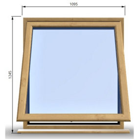 1095mm (W) x 1245mm (H) Wooden Stormproof Window - 1 Window (Opening) - Toughened Safety Glass