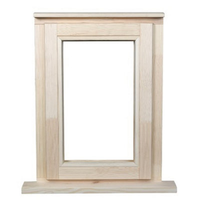 1095mm (W) x 1245mm (H) Wooden Stormproof Window - 2 Opening Windows (Opening from Bottom) - Toughened Safety Glass