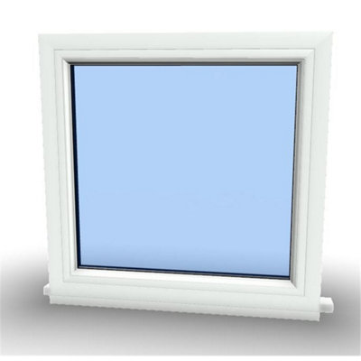 1095mm (W) x 895mm (H) PVCu Flush Casement Window - 1 Non Opening Window  - White Internal & External - 9
