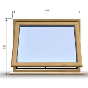 1095mm (W) x 895mm (H) Wooden Stormproof Window - 1 Window (Opening) - Toughened Safety Glass