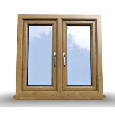1095mm (W) x 895mm (H) Wooden Stormproof Window - 2 Opening Windows (Left & Right) - Toughened Safety Glass - 7