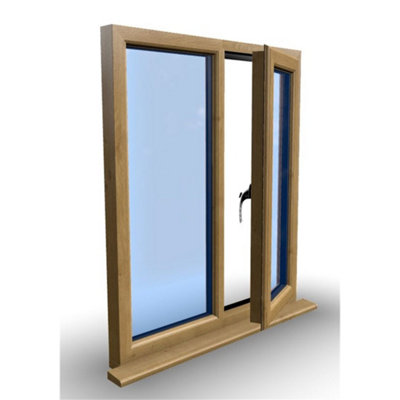1095mm (W) x 945mm (H) Wooden Stormproof Window - 1/2 Right Opening Window - Toughened Safety Glass - 6
