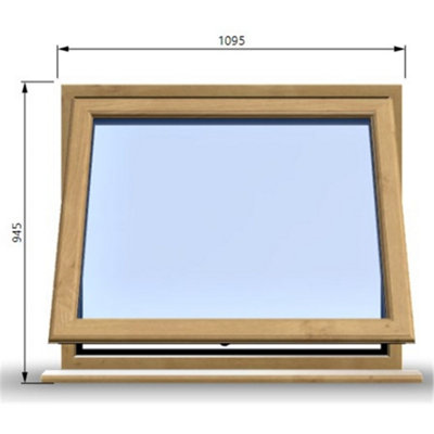 1095mm (W) x 945mm (H) Wooden Stormproof Window - 1 Window (Opening ...