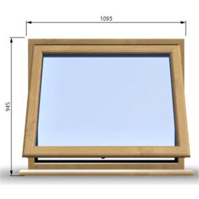1095mm (W) x 945mm (H) Wooden Stormproof Window - 1 Window (Opening) - Toughened Safety Glass