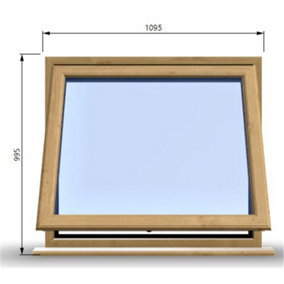 1095mm (W) x 995mm (H) Wooden Stormproof Window - 1 Window (Opening) - Toughened Safety Glass
