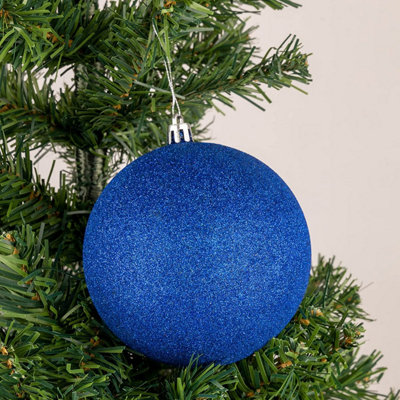 10cm/3Pcs Christmas Baubles Shatterproof Blue,Tree Decorations
