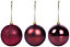 10cm/3Pcs Christmas Baubles Shatterproof Burgundy,Tree Decorations