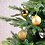 10cm/3Pcs Christmas Baubles Shatterproof Gold,Tree Decorations