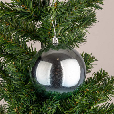 10cm/3Pcs Christmas Baubles Shatterproof Light Blue