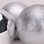 10cm/3Pcs Christmas Baubles Shatterproof Silver,Tree Decorations