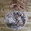 10cm LED Battery Operated Hanging Glass Ball Christmas Decoration