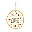 10cm Wooden Ornament Wording Love Christmas Tree Hanging Decorations Xmas Home Décor Gifts, Brown 15413-WOODEN-ORNAMENT-1PCS