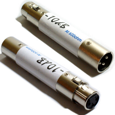 10db XLR In Line Balanced Attenuator Adapter Volume Noise Reduction Audio
