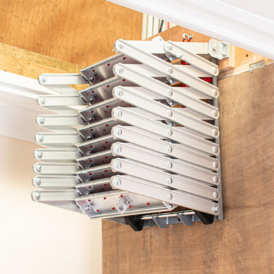 10ft (3.05m) Concertina Aluminium Loft Ladder - 6