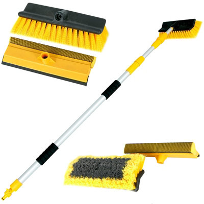 10ft (3m) Water Fed Telescopic Window Cleaning Pole Kit with Brush ...