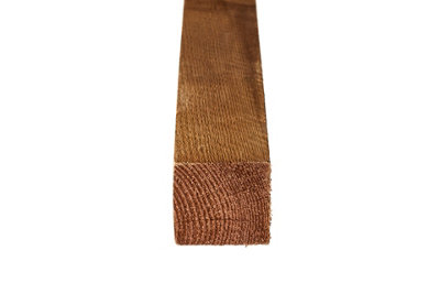 10ft Green Treated Square Top Wooden Fence Post 3000mm x 100mm x 100mm ...
