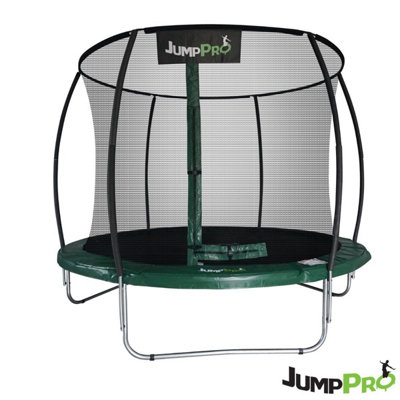 10ft JumpPRO™ Xcite Green Round Trampoline with Enclosure