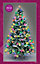 10FT Prelit Green Lapland Fir Christmas Tree Multicolour LEDs