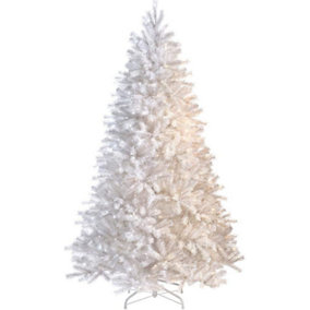 10FT Prelit White Alaskan Pine Christmas Tree Warm White LEDs