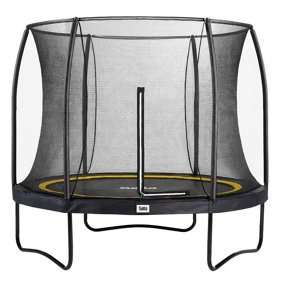 10ft Salta Black Round Comfort Edition Trampoline with Enclosure