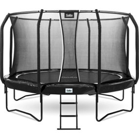 10ft Salta Black Round First Class Edition Trampoline with Enclosure