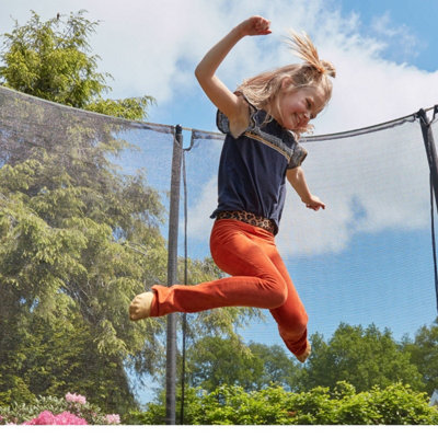 10ft Salta Green Comfort Edition InGround Round Trampoline with Enclosure