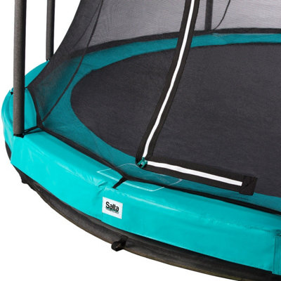 10ft Salta Green Comfort Edition InGround Round Trampoline with Enclosure - 5