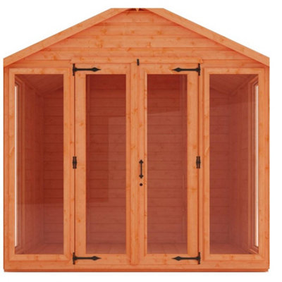 10ft x 10ft (2.95m x 2.95m) Wooden Full Pane Tongue and Groove APEX Summerhouse (12mm T&G Floor + Roof) (10x10) (10 x 10)
