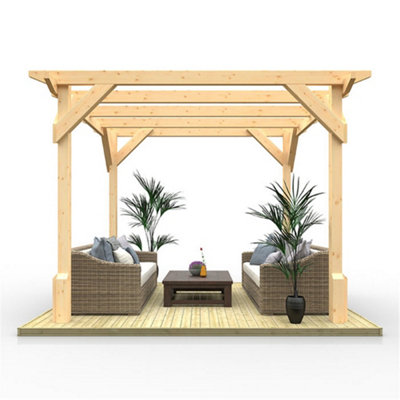 10ft x 10ft (2950mm x 2950mm) Horsforth Billings Garden Pergola