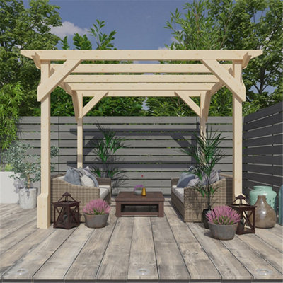 10ft x 10ft (2950mm x 2950mm) Horsforth Billings Garden Pergola - 4