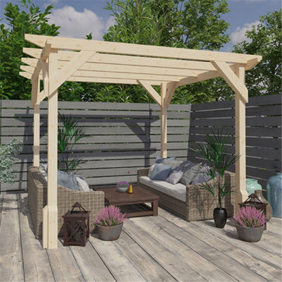 10ft x 10ft (2950mm x 2950mm) Horsforth Billings Garden Pergola - 5