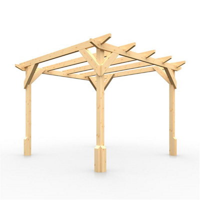 10ft x 10ft (2950mm x 2950mm) Horsforth Billings Garden Pergola - 6
