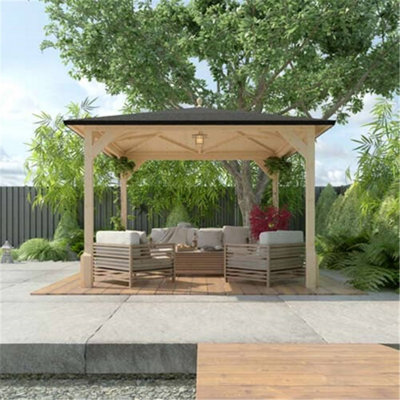 10ft x 10ft (2950mm x 2950mm) Horsforth Billings Garden Roofed Pergola - 3