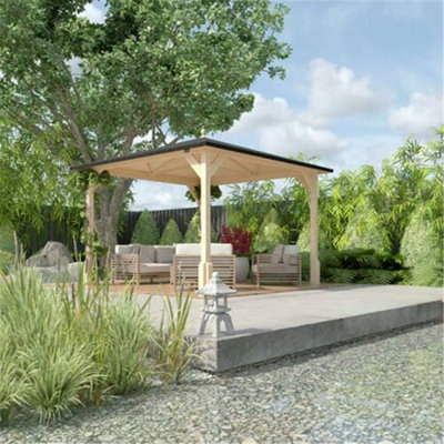 10ft x 10ft (2950mm x 2950mm) Horsforth Billings Garden Roofed Pergola - 5