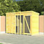 10ft X 4ft Dog Kennel and Run Full Height - Wood - L 118 x W 302 x H 201 cm