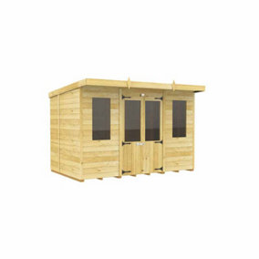10ft x 5ft Pent Summer House - Wood - L 147 x W 302 x H 201 cm