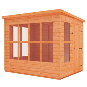 10ft x 6ft (2.95m x 1.75m) Wooden PENT Summerhouse (12mm T&G Floor + Roof) (10 x 6) (10x6)
