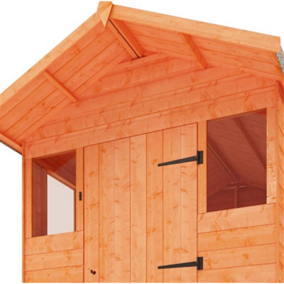 10ft x 6ft (2.95m x 1.75m) Wooden Summer APEX Shed (12mm T&G Floor + Roof) (10 x 6) (10x6)