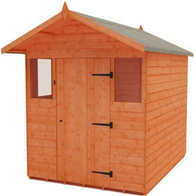 10ft x 6ft (2.95m x 1.75m) Wooden Summer APEX Shed (12mm T&G Floor + Roof) (10 x 6) (10x6) - 4