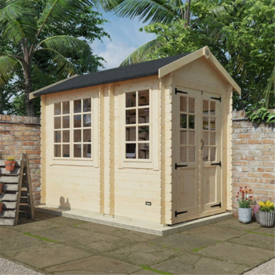 10ft x 6ft (2900mm x 1750mm) Horsforth "The Burlington" 19mm Log Cabin with 3 Windows - 3