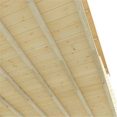 10ft x 6ft (2900mm x 1750mm) Horsforth "The Burlington" 19mm Log Cabin with 3 Windows - 7