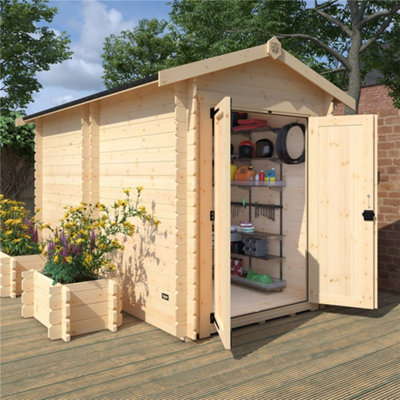 10ft x 6ft (2900mm x 1750mm) Horsforth "The Omaha" 19mm Log Cabin