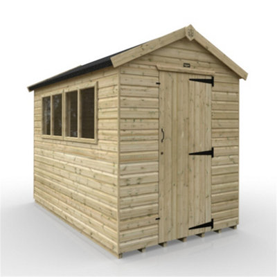 10ft x 6ft (2950mm x 1750mm) Horsforth Elite Pressure Treated Shiplap Apex Shed with 4 Windows