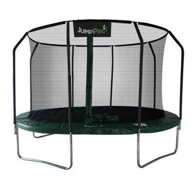 10ft x 7ft JumpPRO™ Xcite Green Oval Trampoline with Enclosure