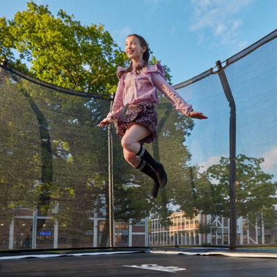 10ft x 7ft Salta Black Premium Rectangular Trampoline with Enclosure - 3