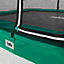 10ft x 7ft Salta Green Comfort Edition Rectangular Trampoline with Enclosure