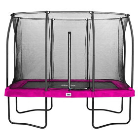 10ft x 7ft Salta Pink Comfort Edition Rectangular Trampoline with Enclosure