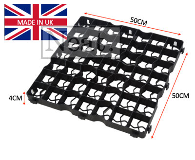 10ft x 8ft (10x8) - SHEDBASE/OUTERHOUSE BASE KIT - Neat Plastics Gravel/Grass Grid Paver Path Base Mat - Membrane Included - 3